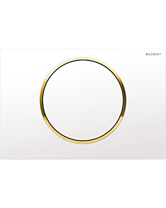 Geberit bedieningsplaat Sigma10 wit vergulde-ring
