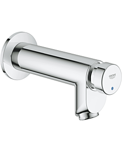 Grohe Euroeco Cosmop. T zelfsluitende tapkraan wand bl/rd chroom