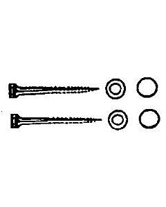 FISI potschroef 6-kant met kap kunststof wit 6.0 x 75 mm (2 stuks)