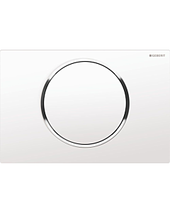 Geberit bedieningsplaat Sigma10 wit glanschroom-ring