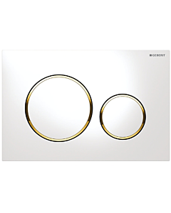 Geberit bedieningsplaat Sigma20 wit vergulde-ringen