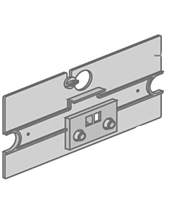 Sanit scharnierplaat transparant met 2 hevels tbv. 995 (oud model)