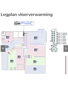 Robot legtekening t.b.v. vloerverwarmingsinstallatie