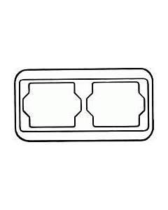 B-J Alpha afdekraam 2-voudig horizontaal platin